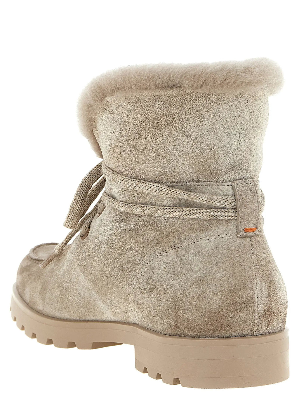 Bottines Santoni en cuir de veau beige
