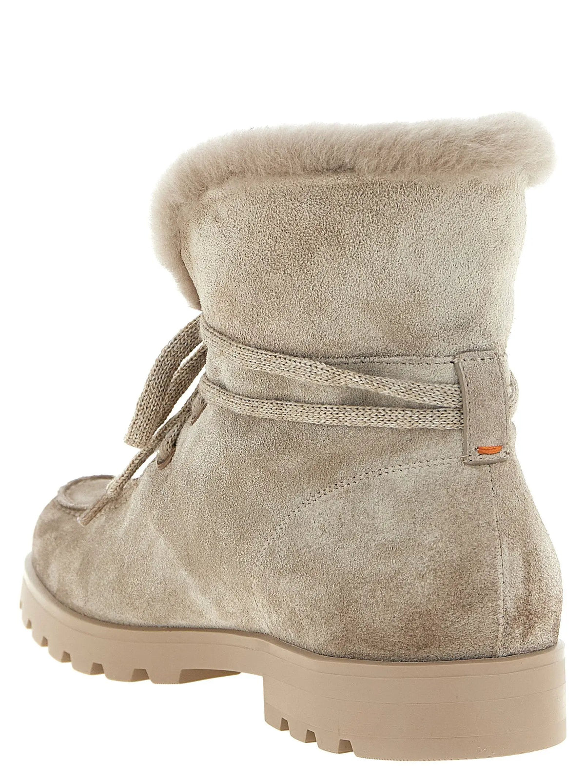 Bottines Santoni en cuir de veau beige