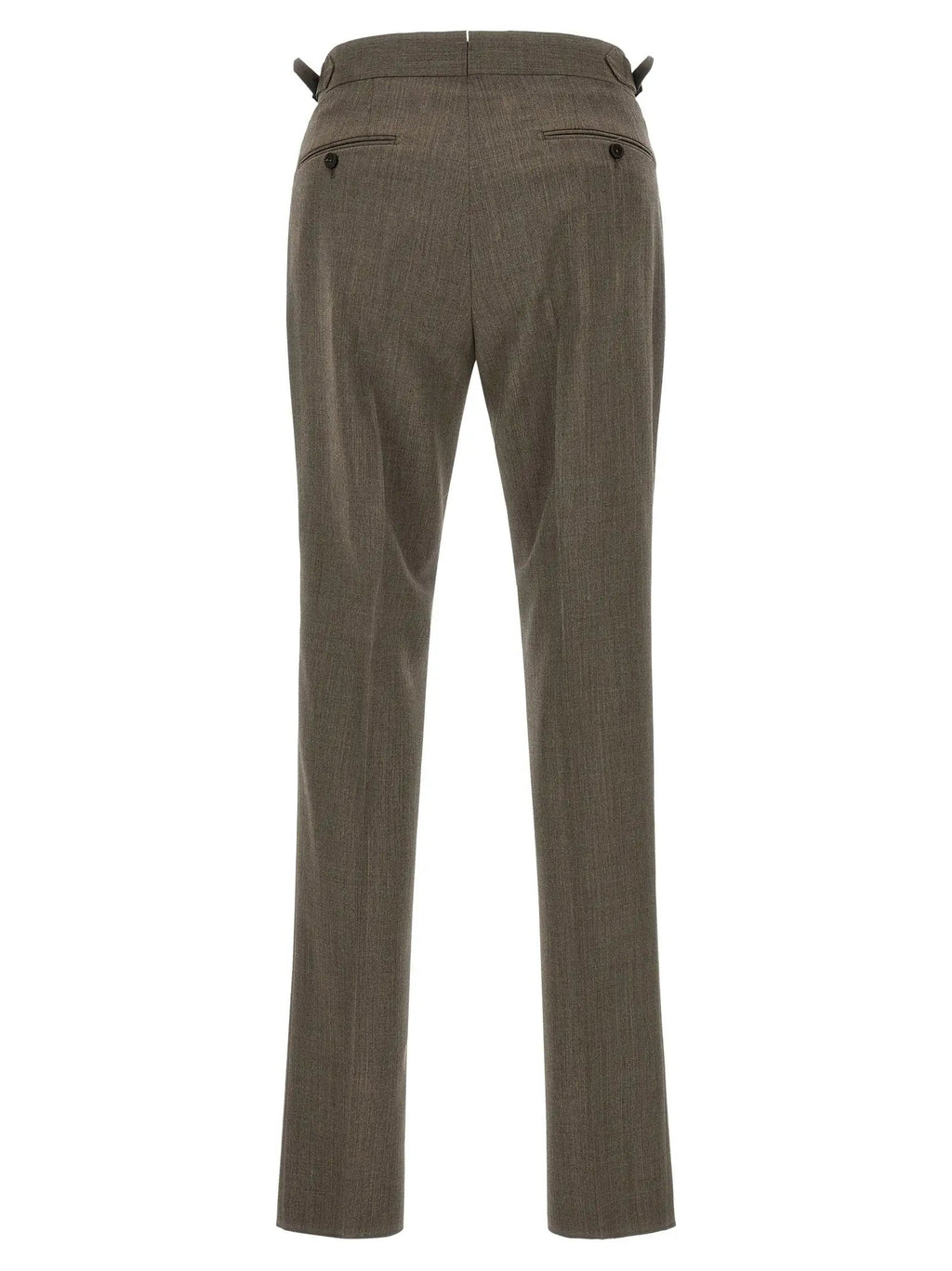 Pal Zileri Brown Wool Dress Pants