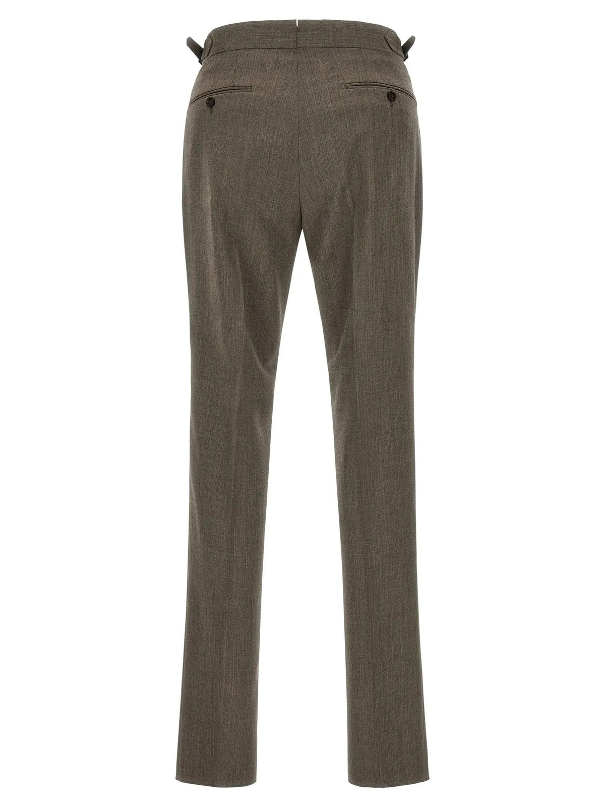 Pal Zileri Brown Wool Dress Pants