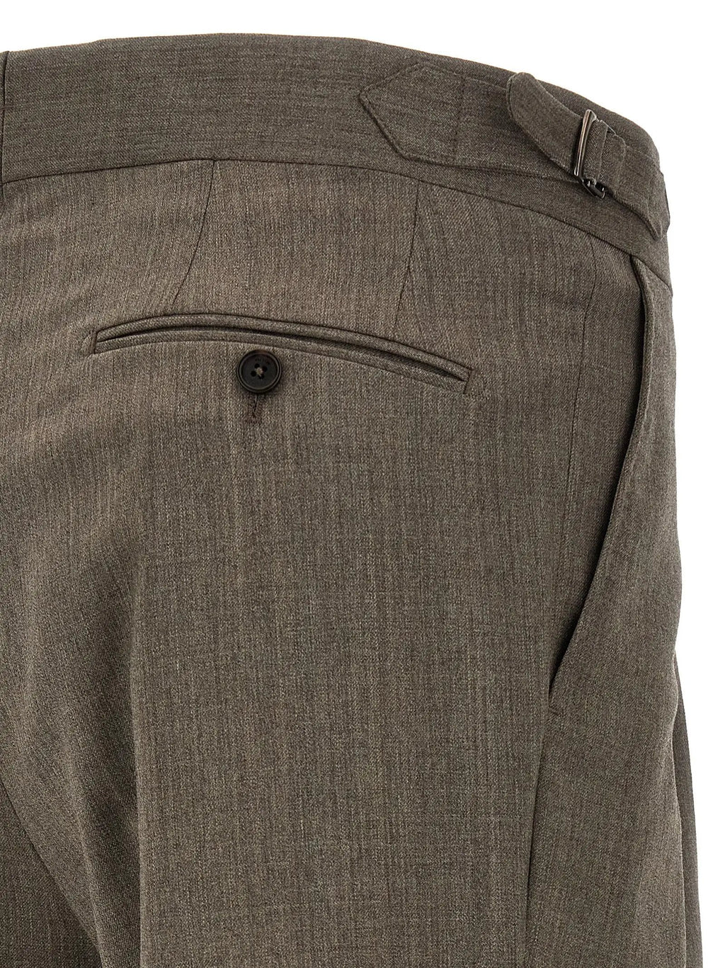 Pal Zileri Brown Wool Dress Pants