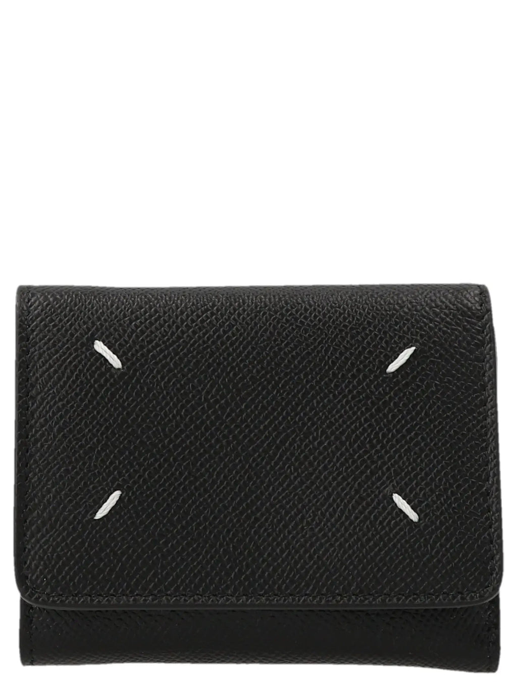 Porte-cartes en cuir de veau noir Maison Margiela