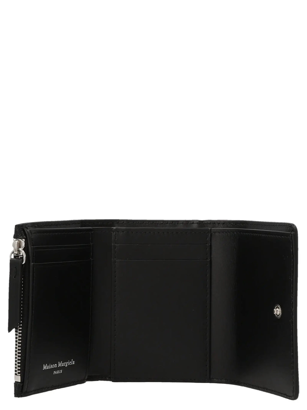Porte-cartes en cuir de veau noir Maison Margiela