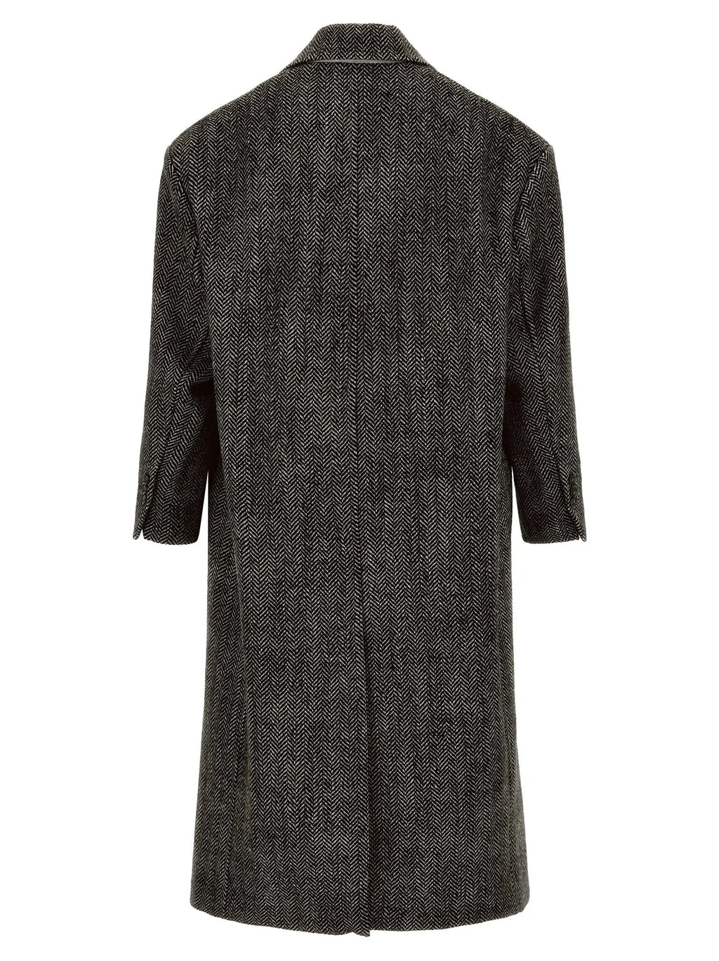 Ami Paris Black Virgin Wool Coat