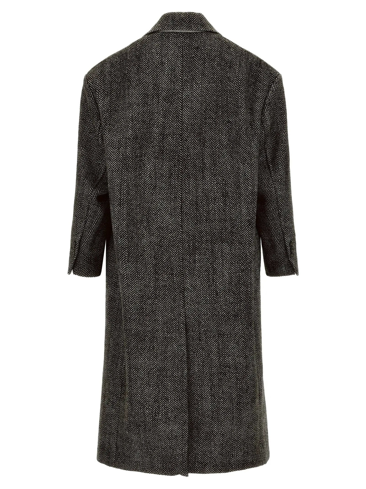 Ami Paris Black Virgin Wool Coat