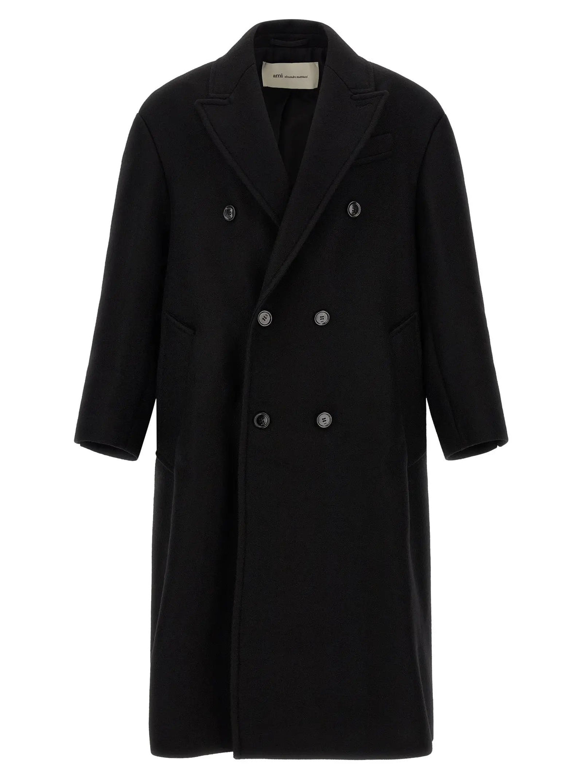 Ami Paris Black Wool Coat