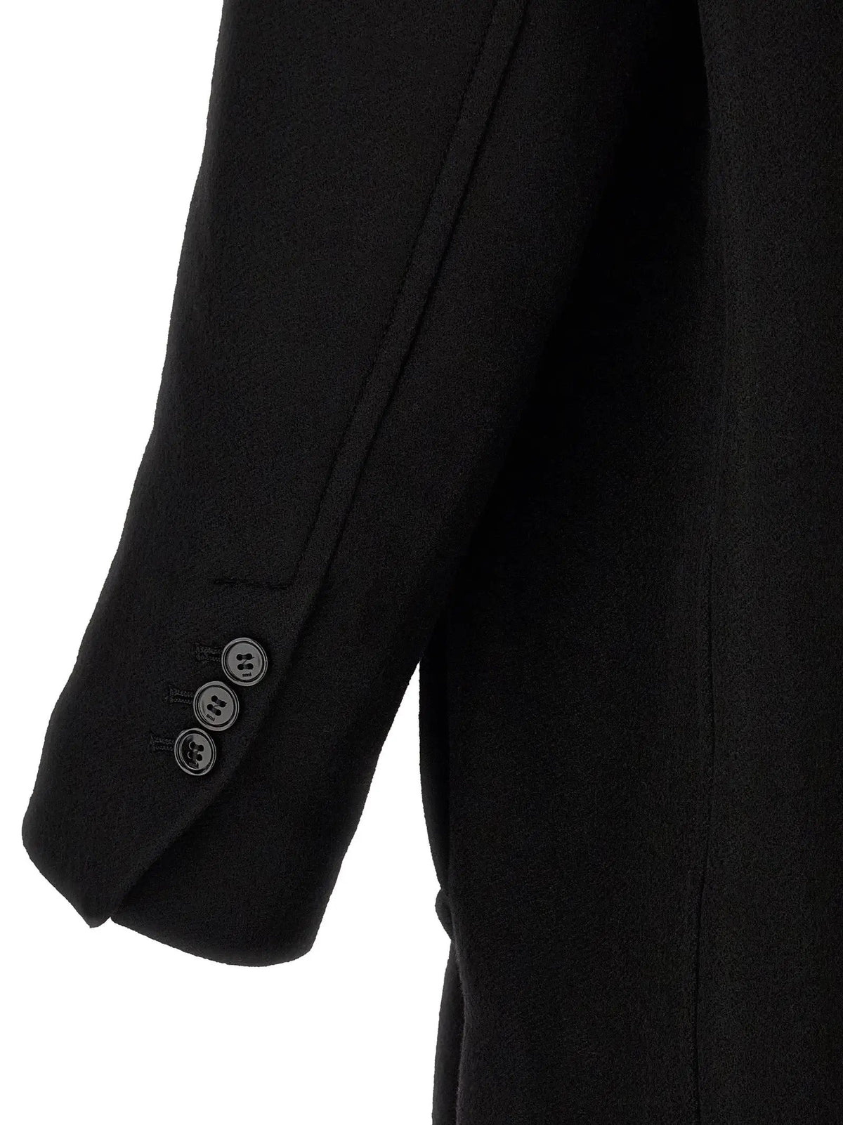 Ami Paris Black Wool Coat