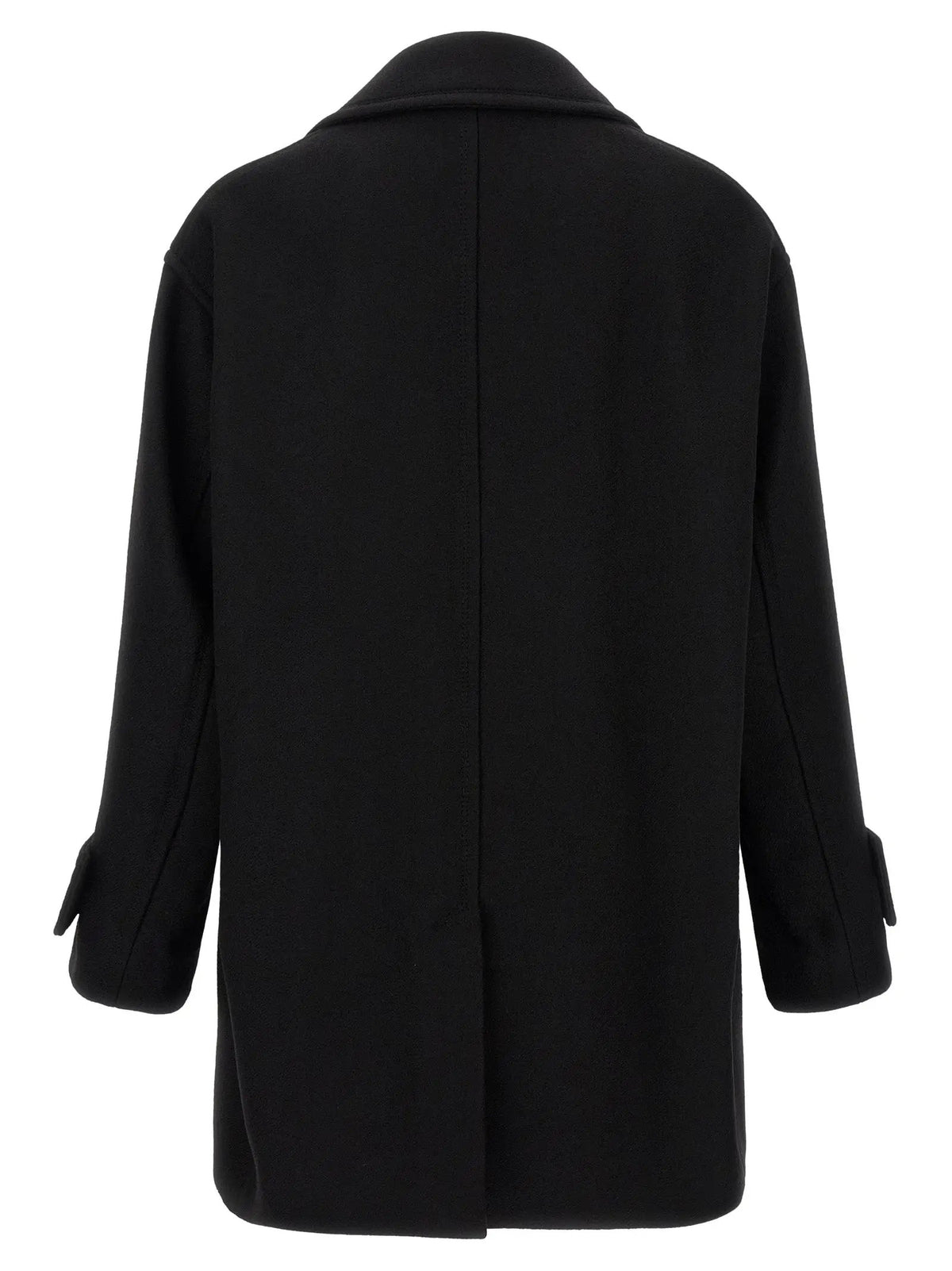 Ami Paris Black Virgin Wool Coat