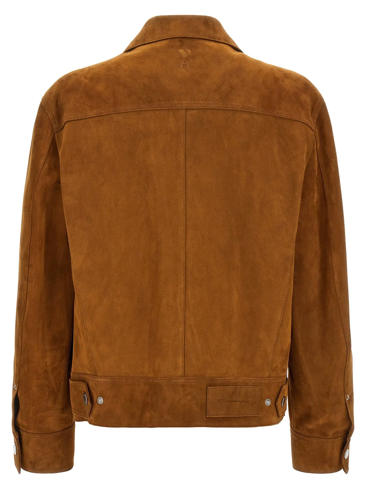 Ami Paris Brown Goatskin Leather Jacket