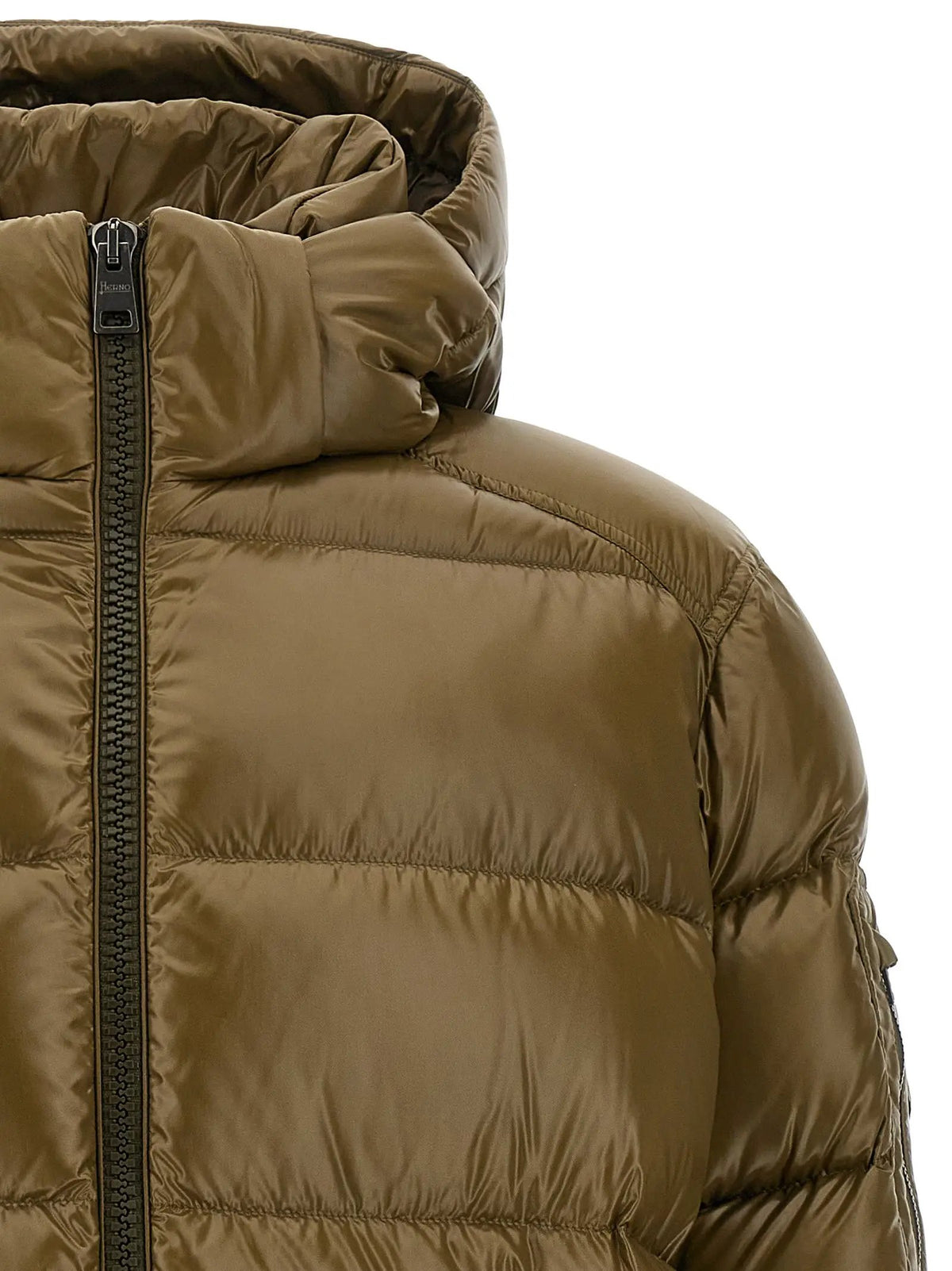 Veste longue bicolore en polyamide Herno