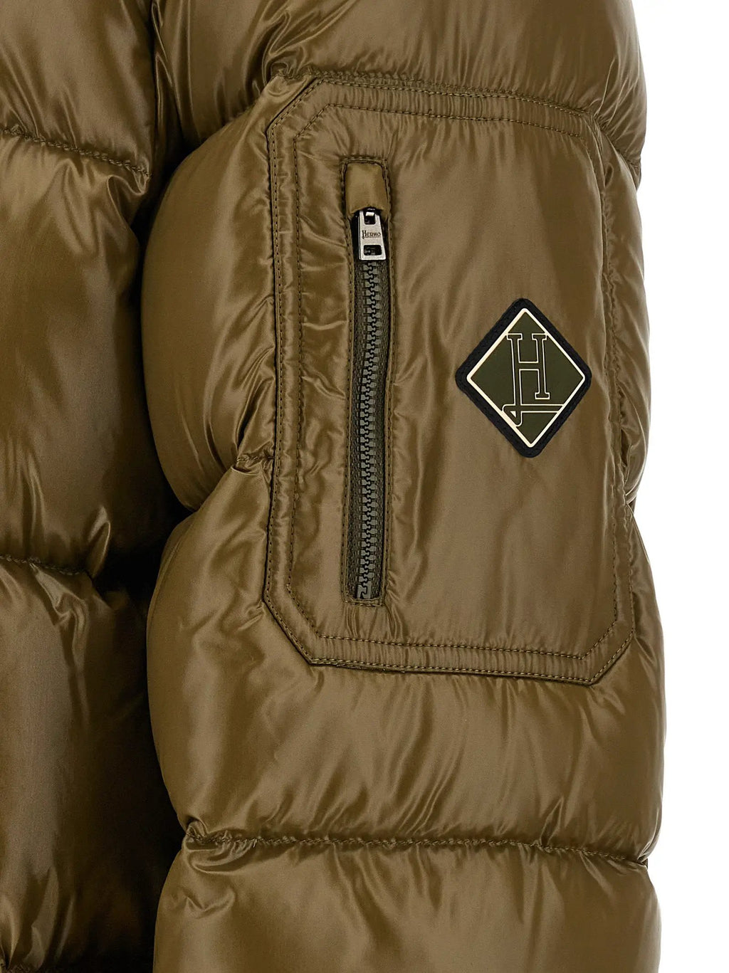 Veste longue bicolore en polyamide Herno