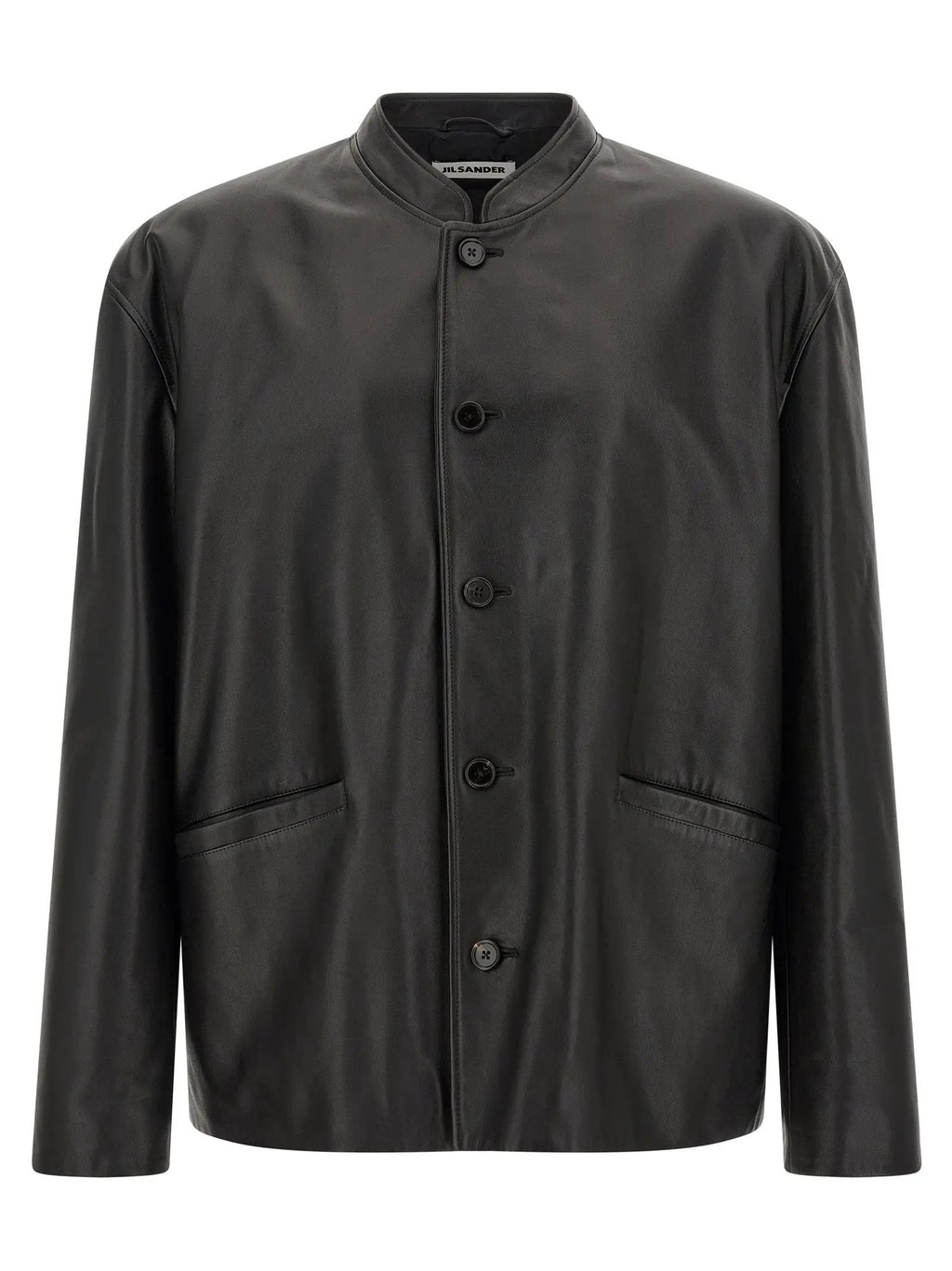 Jil Sander Black Calfskin Leather Jacket