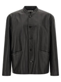 Jil Sander Black Calfskin Leather Jacket