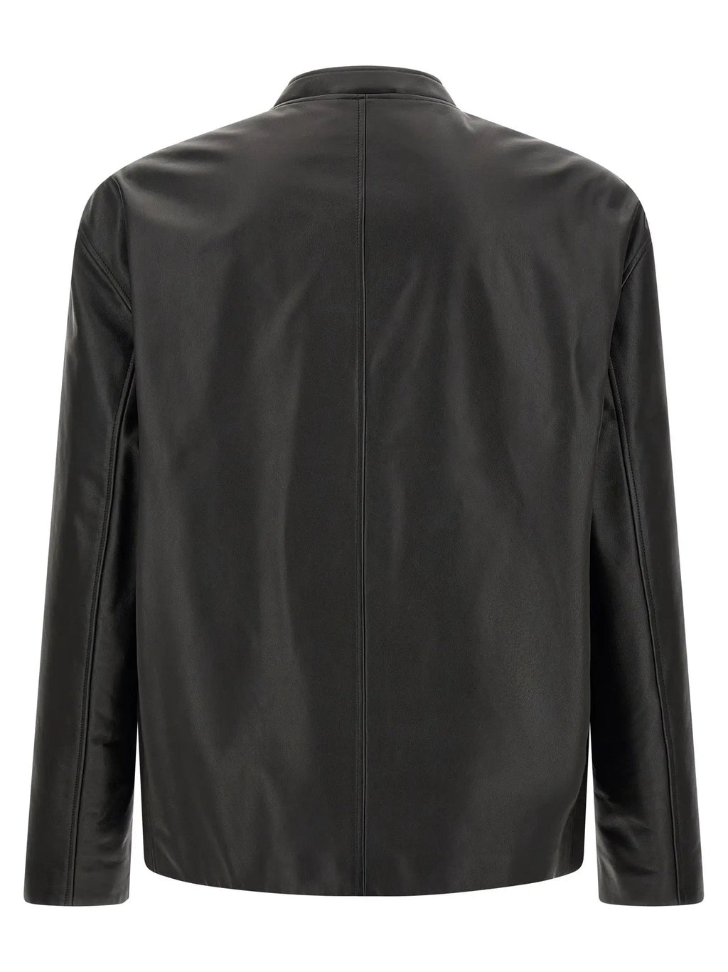 Jil Sander Black Calfskin Leather Jacket