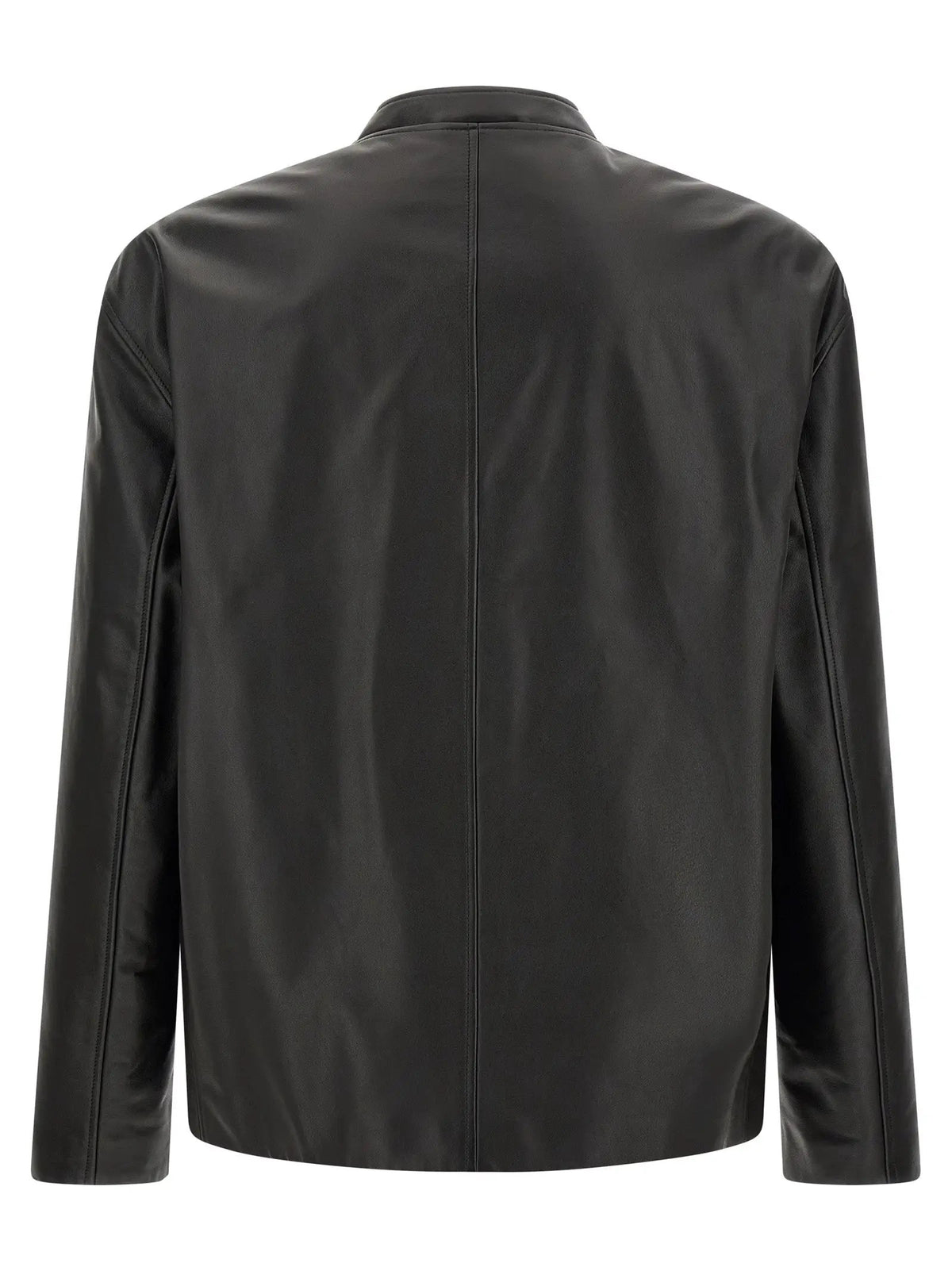 Jil Sander Black Calfskin Leather Jacket