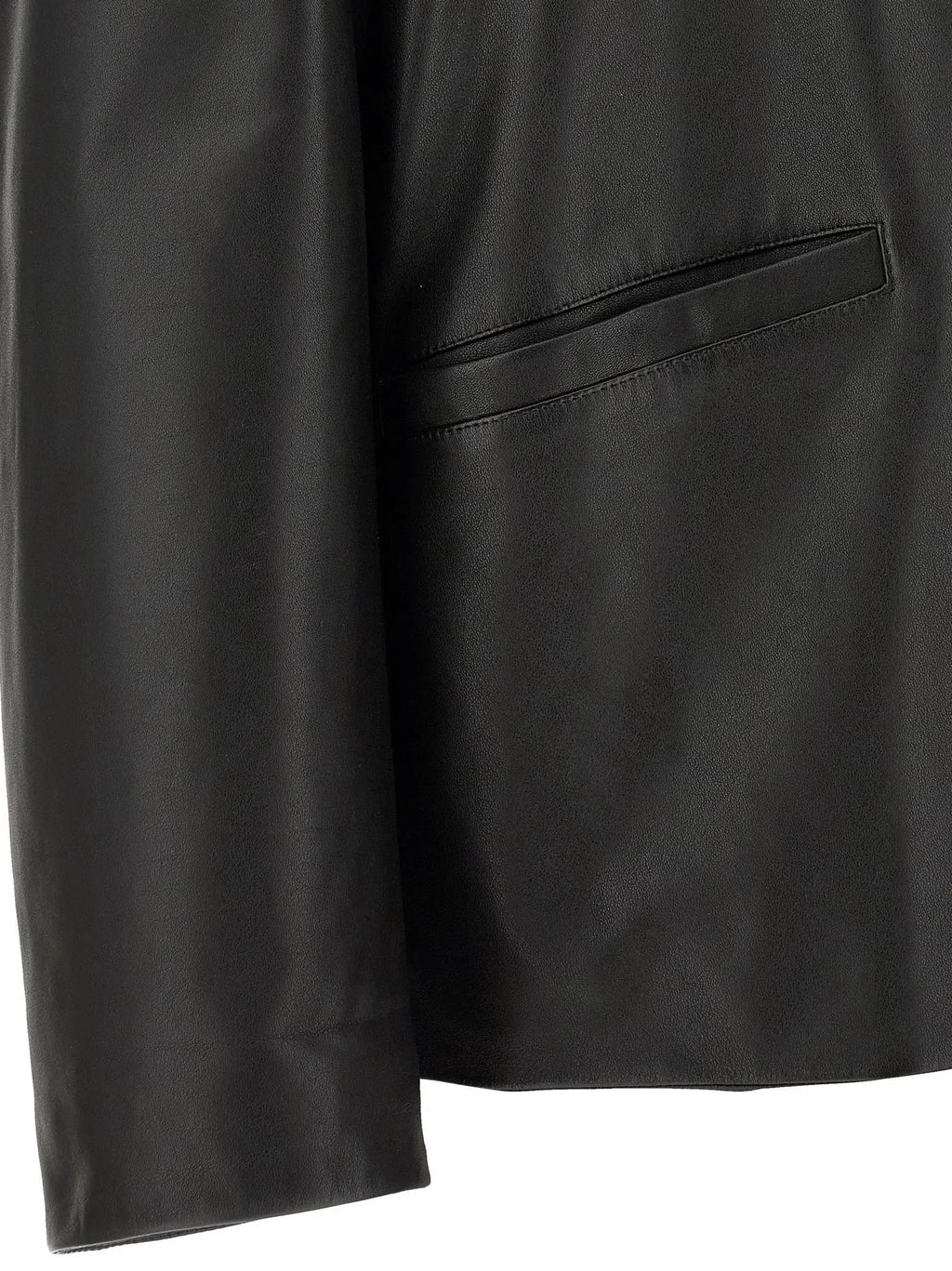 Jil Sander Black Calfskin Leather Jacket