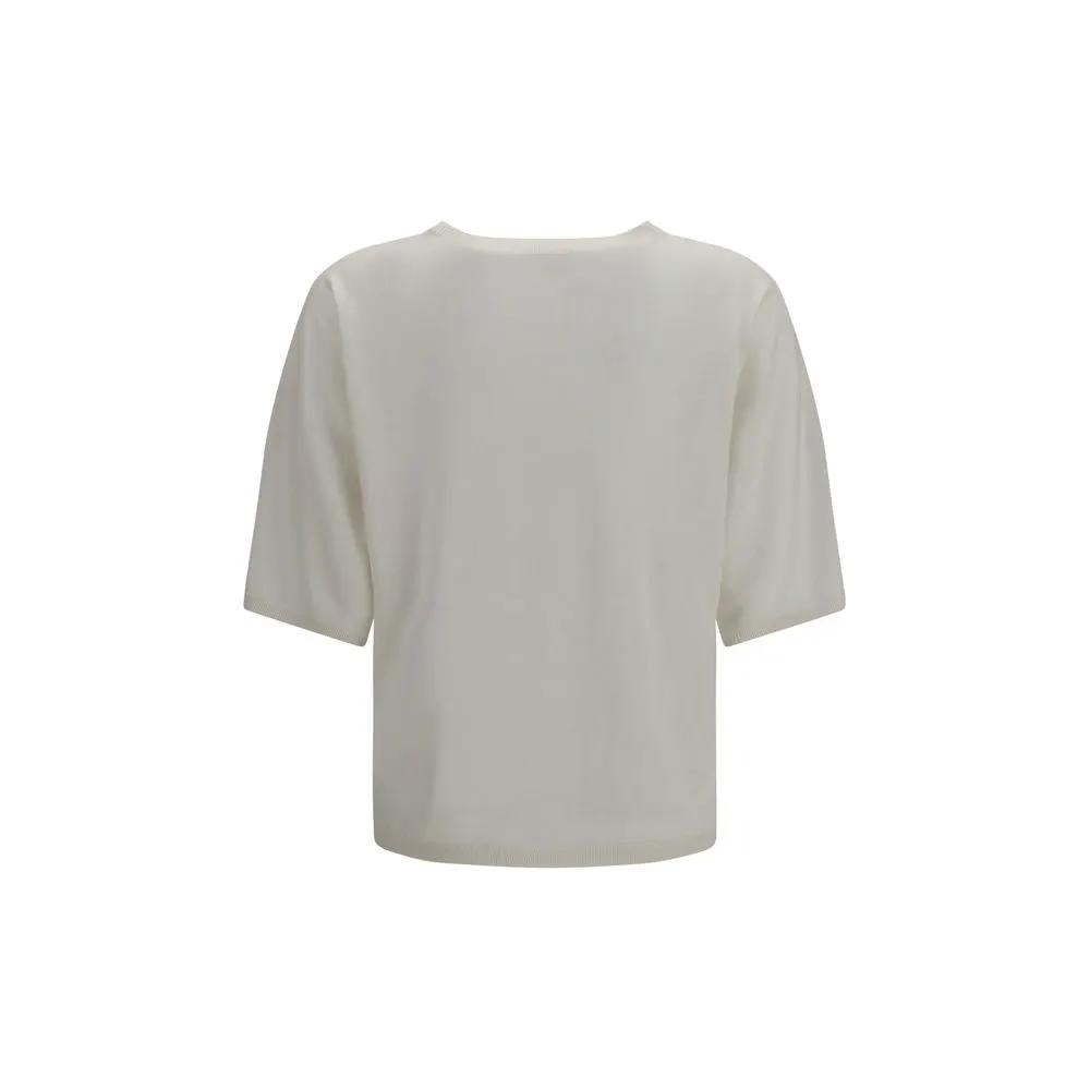 Brunello Cucinelli Brunello Cucinelli White Cashmere Sweatshirt