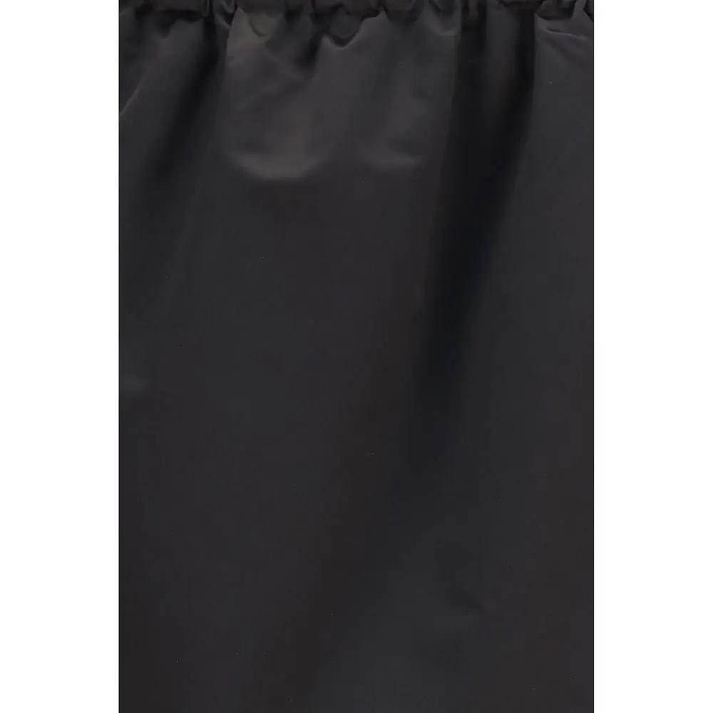 Prada Prada Black Silk Midi Skirt