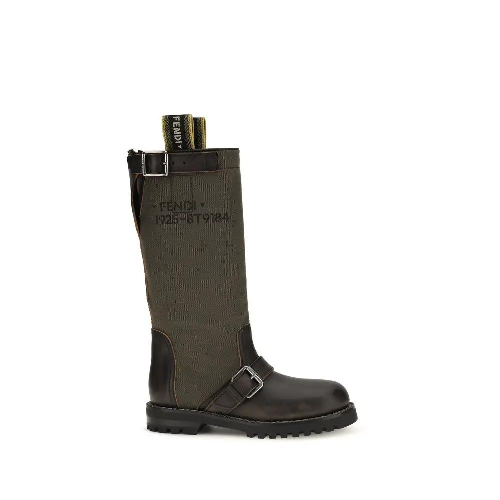 Fendi Fendi Bicolor Cotton Boots