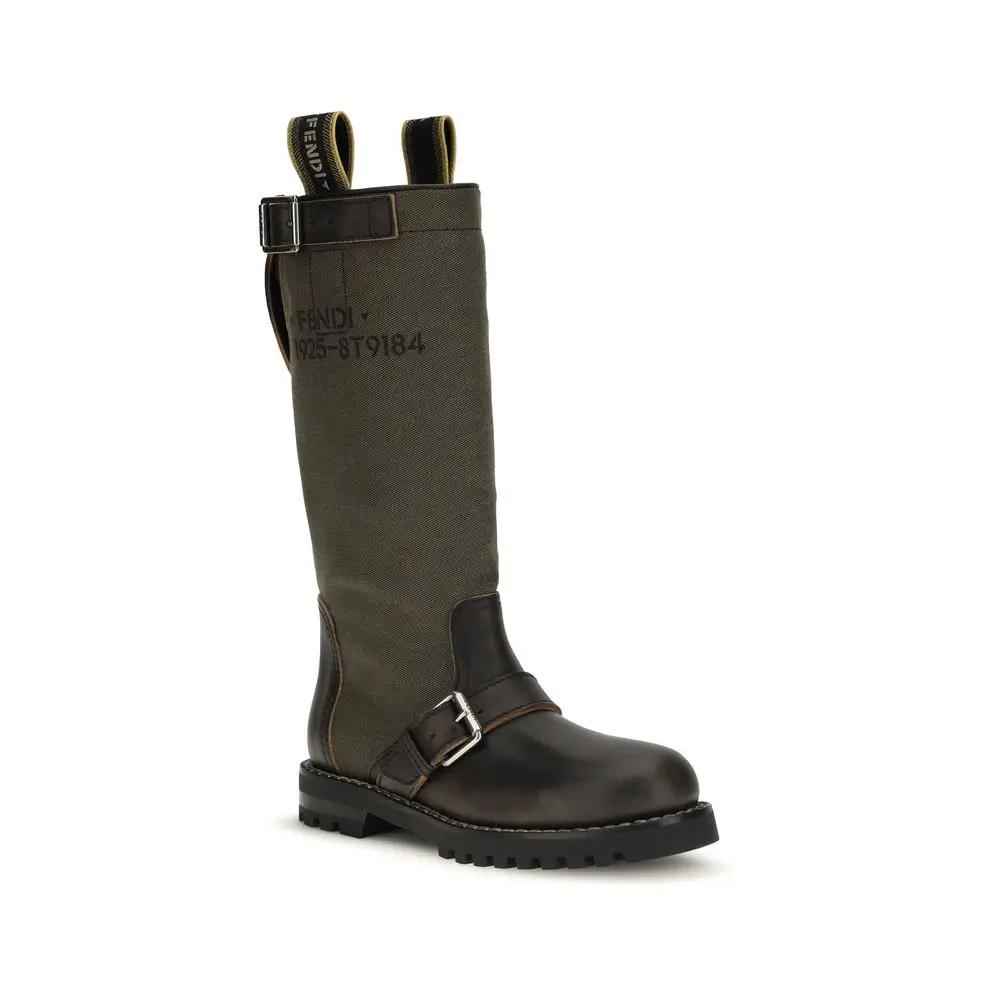 Fendi Fendi Bicolor Cotton Boots