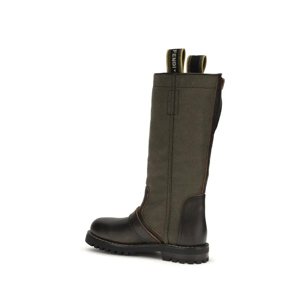 Fendi Fendi Bicolor Cotton Boots