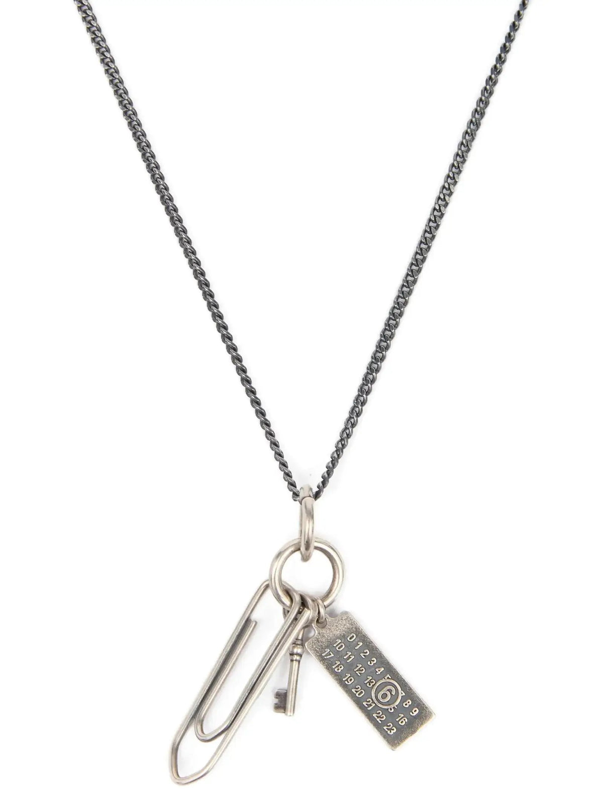 MM6 Maison Margiela Silver Brass Necklace