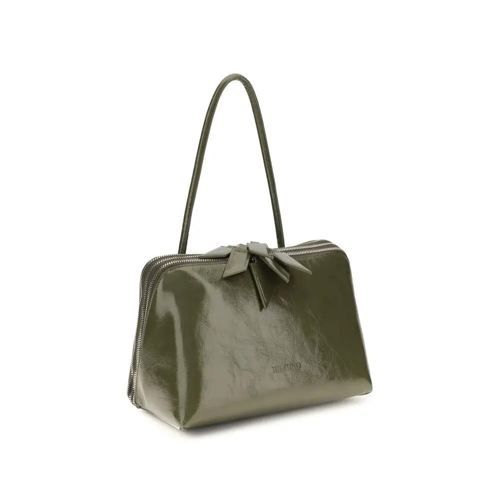 The Attico Bicolor Calf Leather Bos Taurus Shoulder Bag