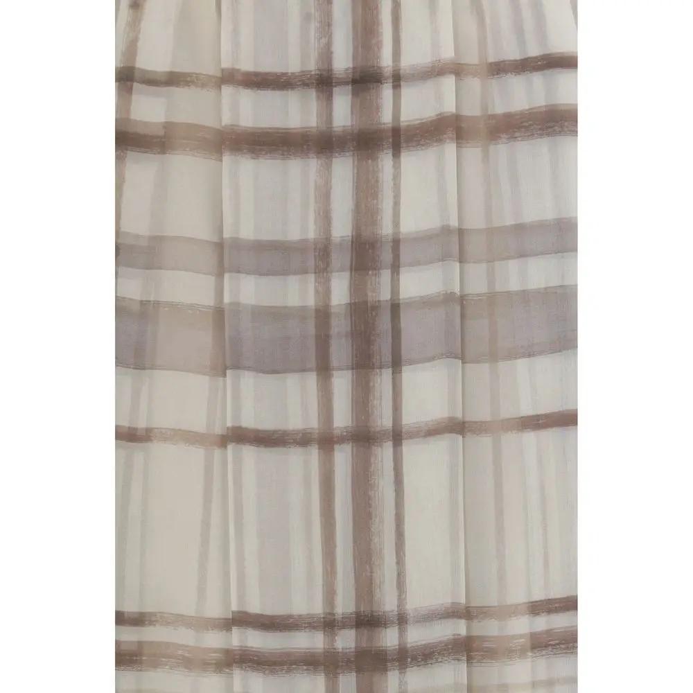 Brunello Cucinelli Beige Silk Midi Skirt