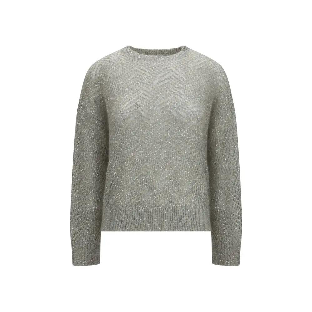 Brunello Cucinelli Gray Linen Sweatshirt