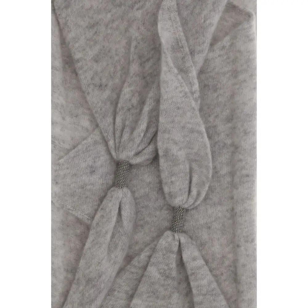 Brunello Cucinelli Gray Cashmere Foulard