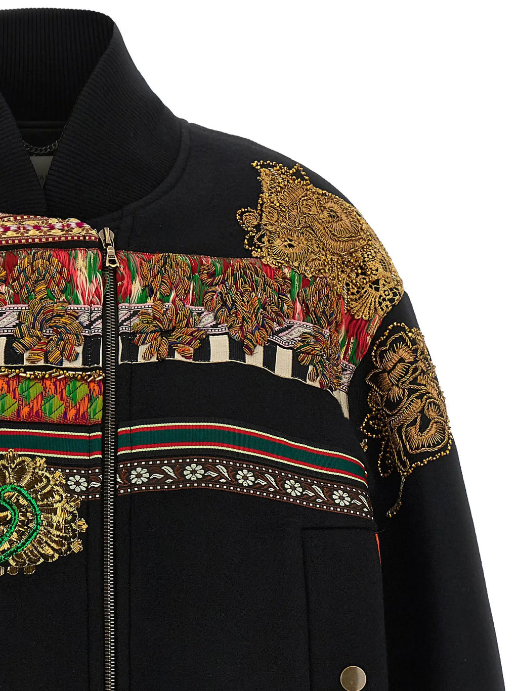 Dries Van Noten Multicolor Wool Bomber