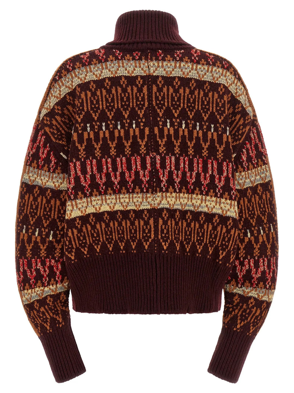 Dries Van Noten Bordeaux Wool Cardigan