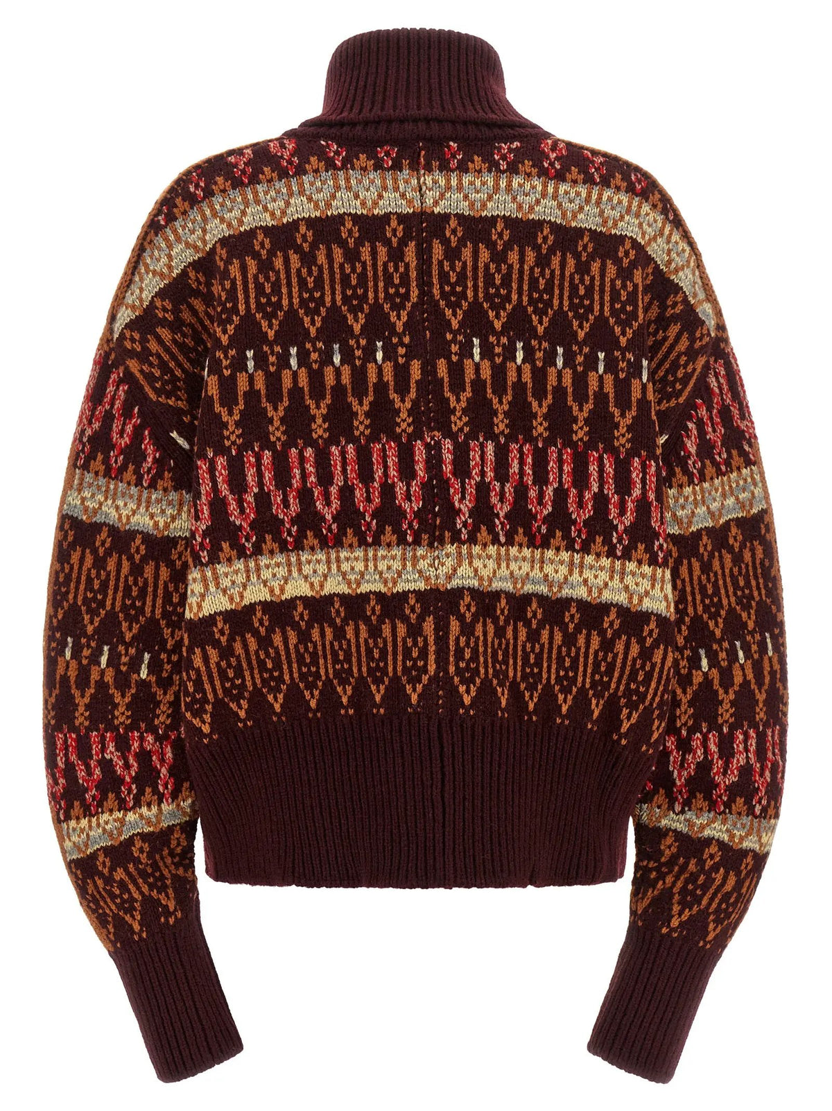 Dries Van Noten Bordeaux Wool Cardigan