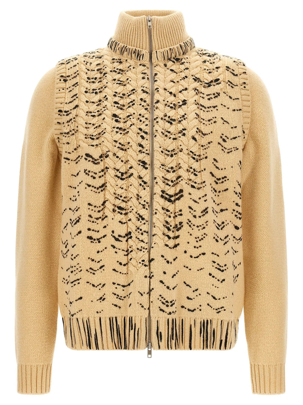 Maison Margiela Beige Virgin Wool Cardigan