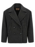 Twinset Gray Wool Coat