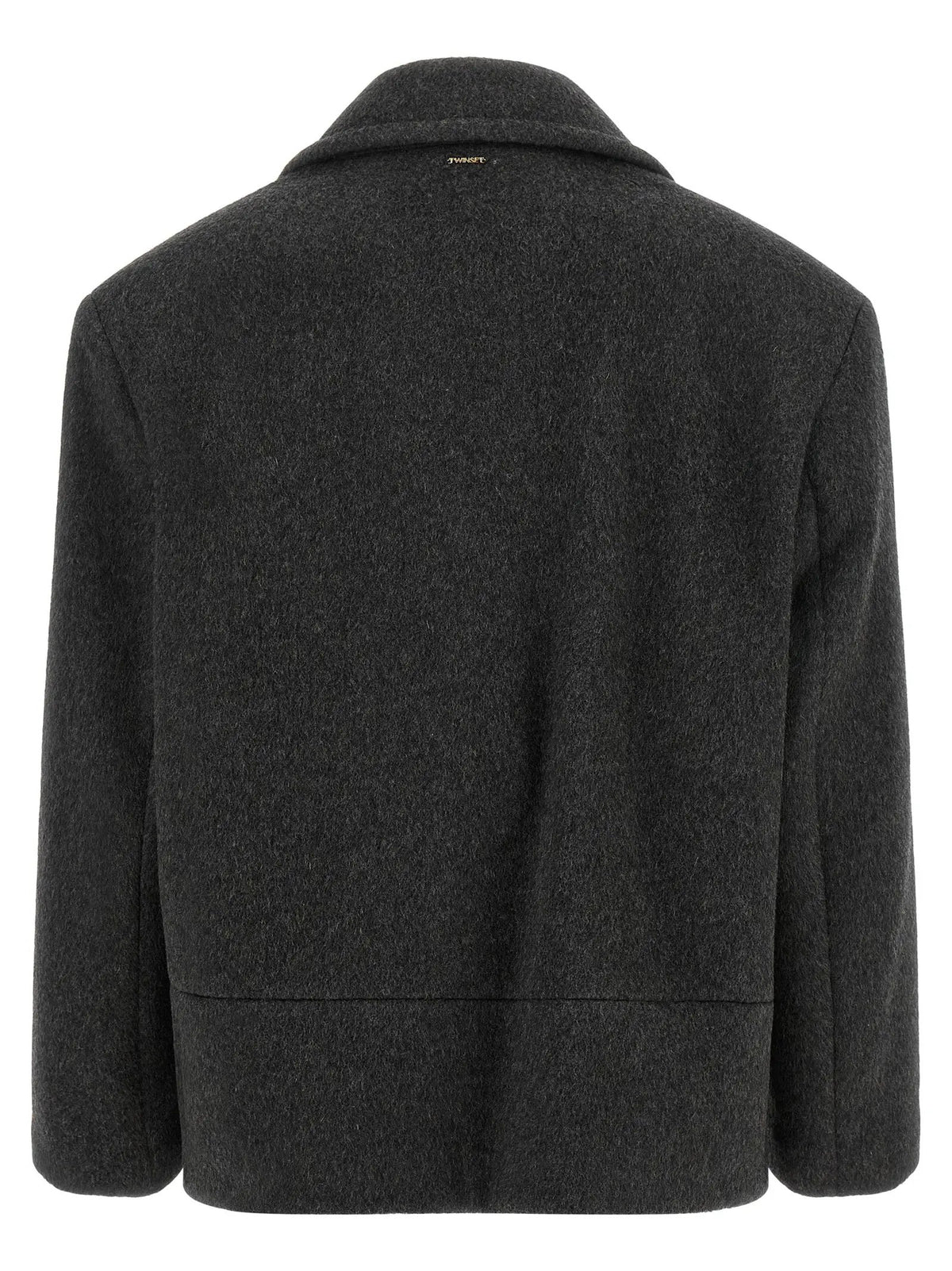 Twinset Gray Wool Coat