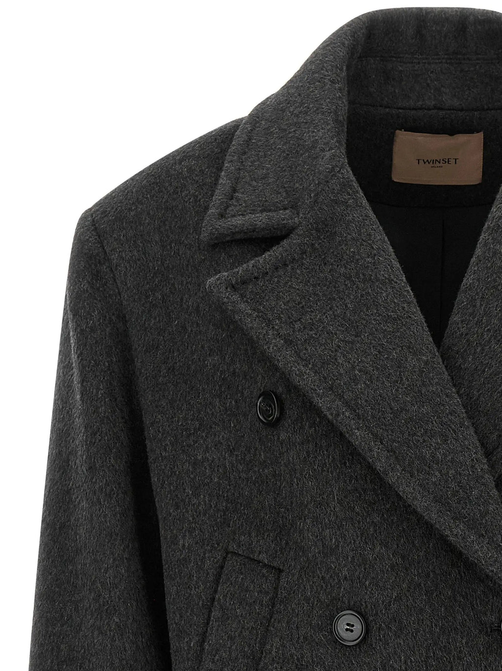 Twinset Gray Wool Coat