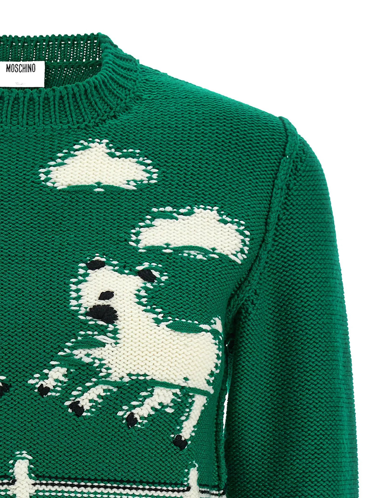Moschino Bicolor Virgin Wool Cardigan