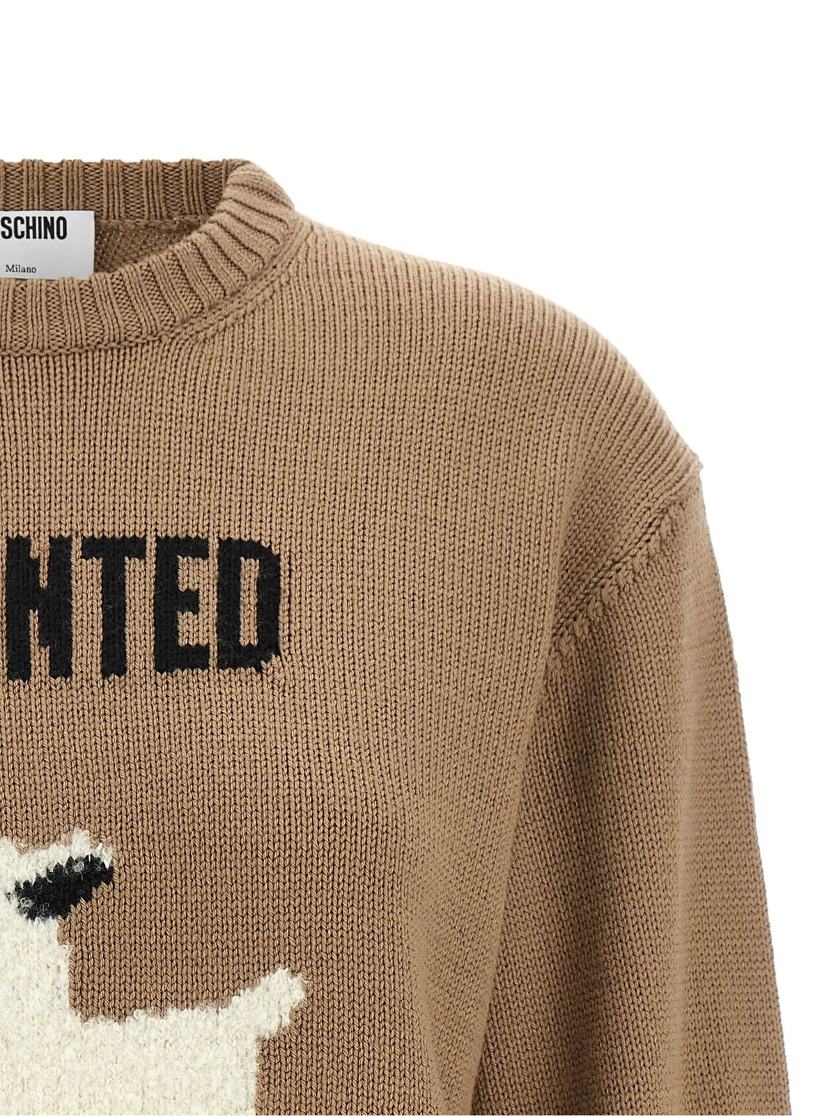 Moschino Beige Virgin Wool Cardigan