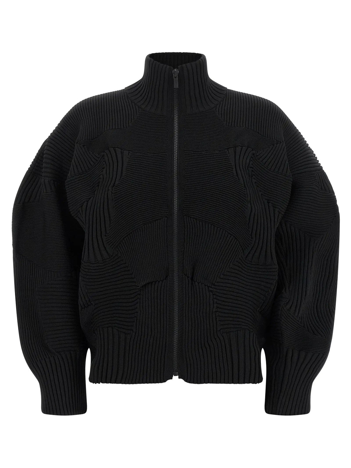 Issey Miyake Black Polyester Full-Length Jacket