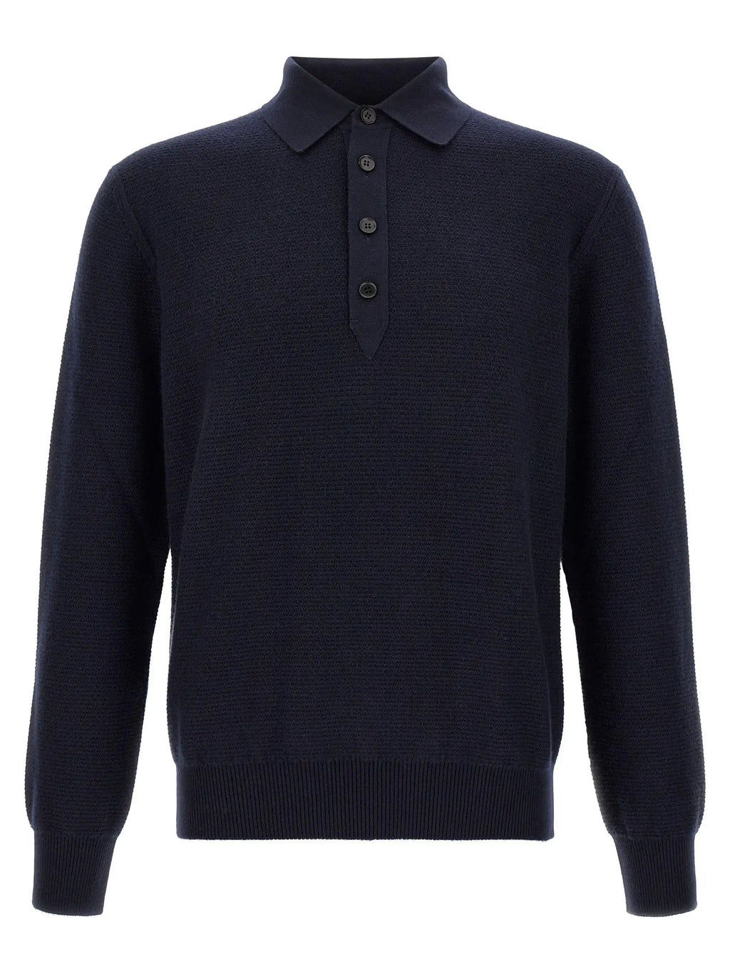 ZEGNA Blue Cashmere Polo Shirt