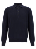 ZEGNA Blue Cashmere Polo Shirt