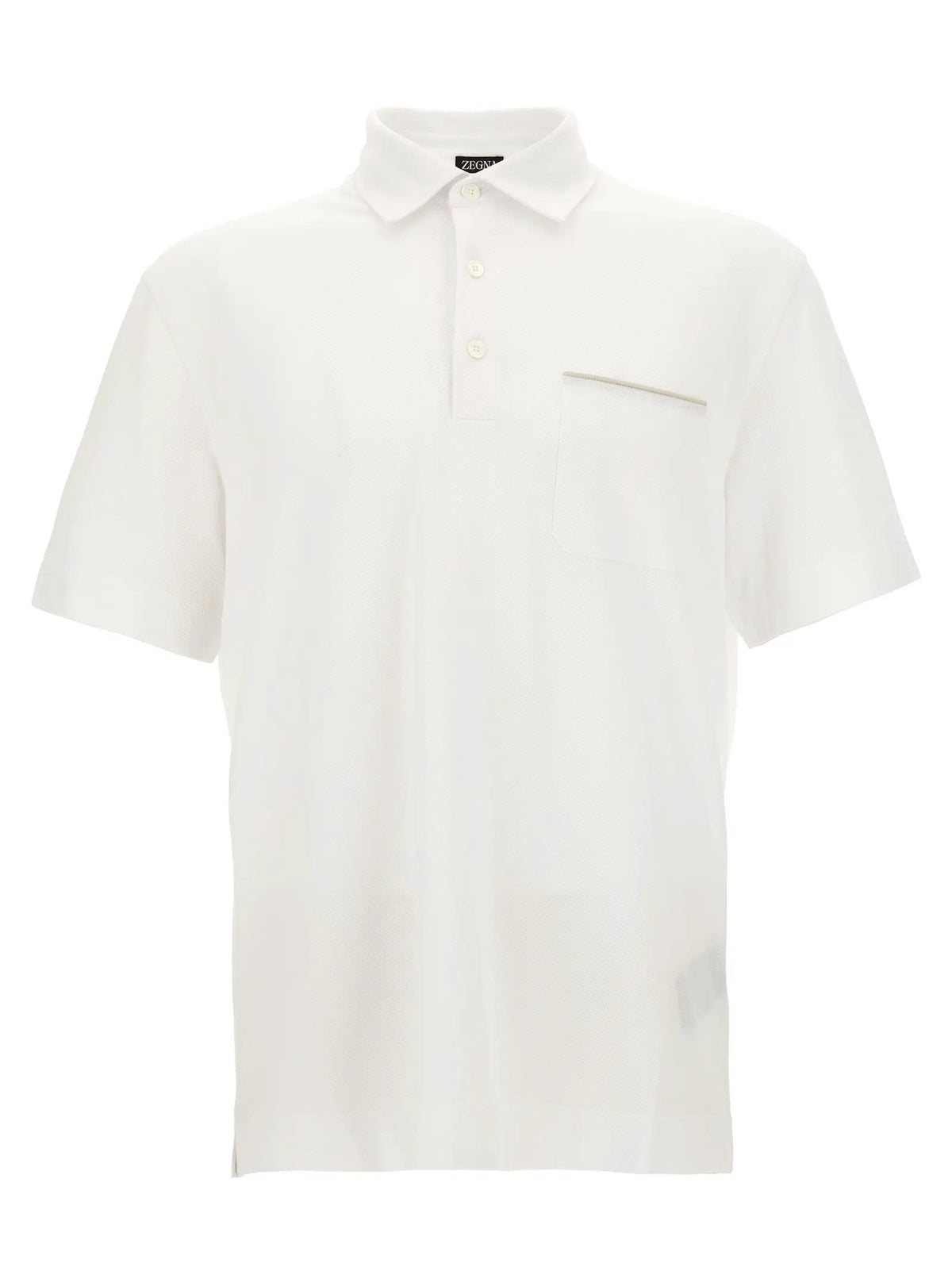 ZEGNA White Cotton Polo Shirt
