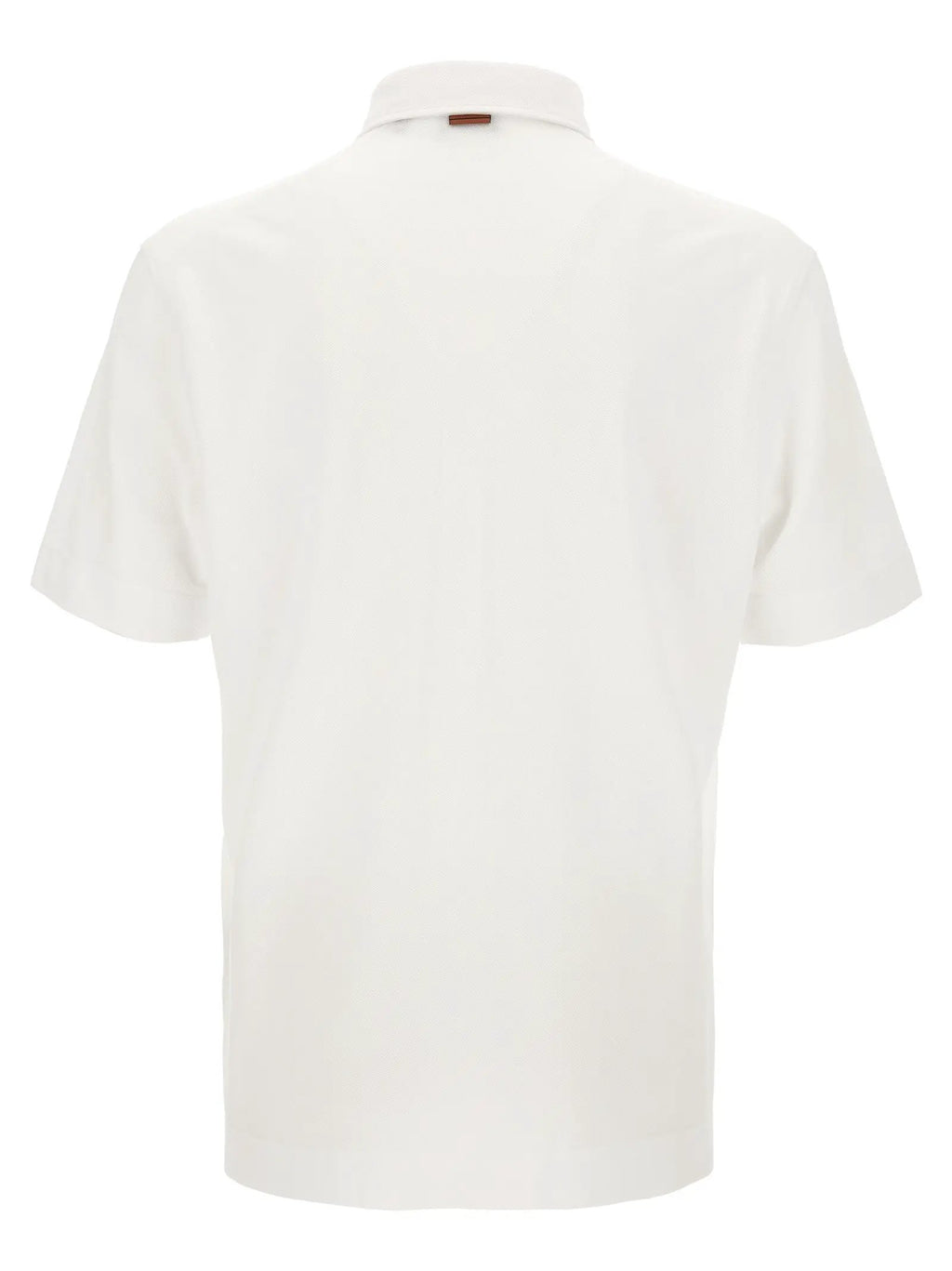 ZEGNA White Cotton Polo Shirt