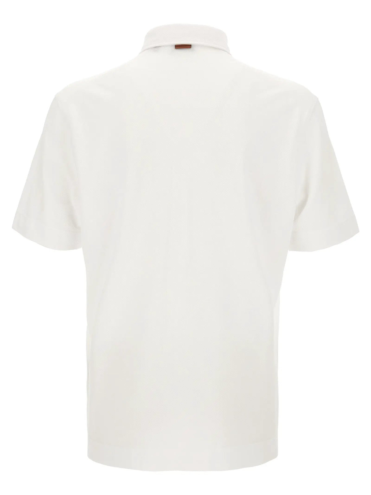 ZEGNA White Cotton Polo Shirt