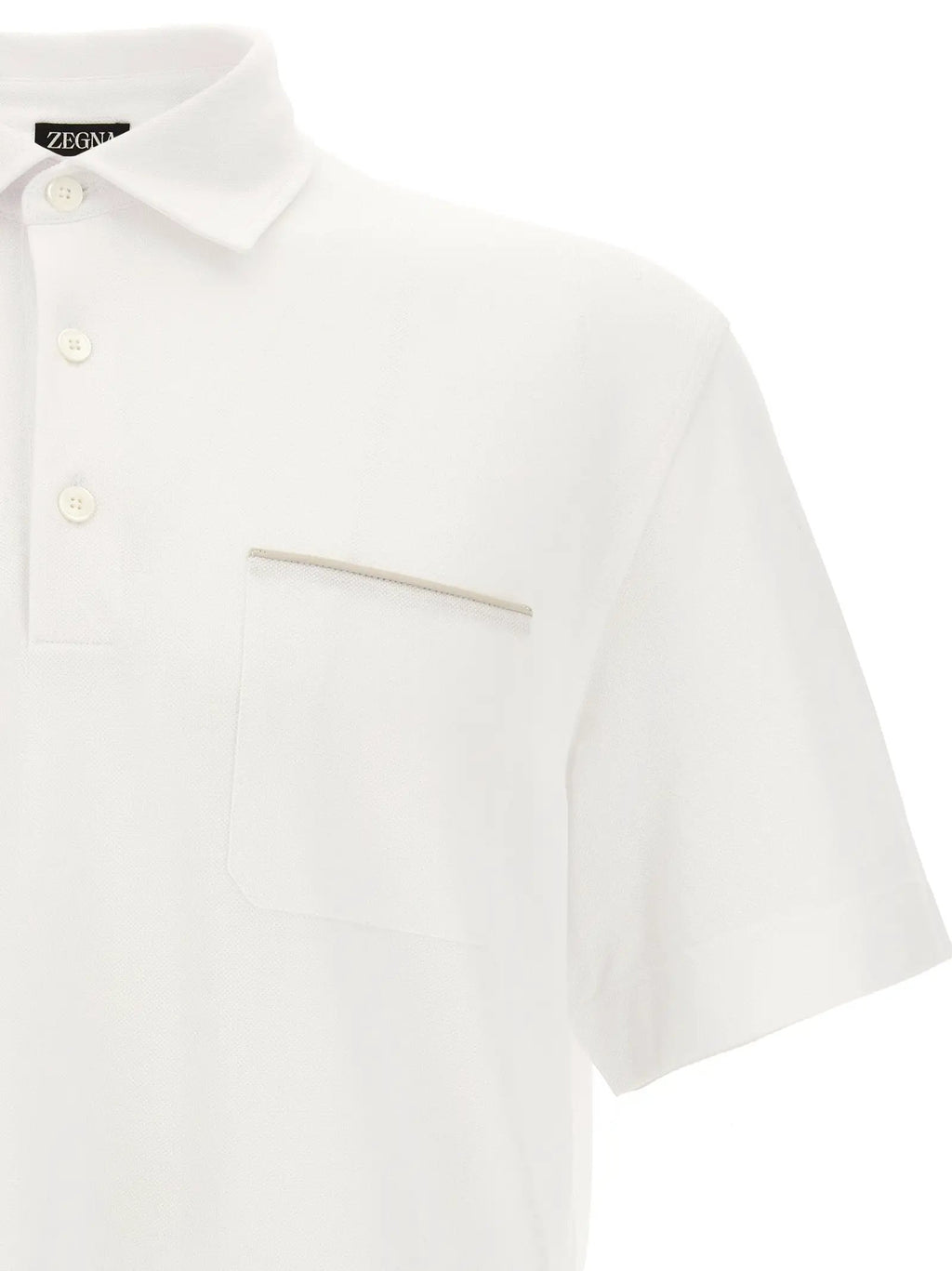 ZEGNA White Cotton Polo Shirt