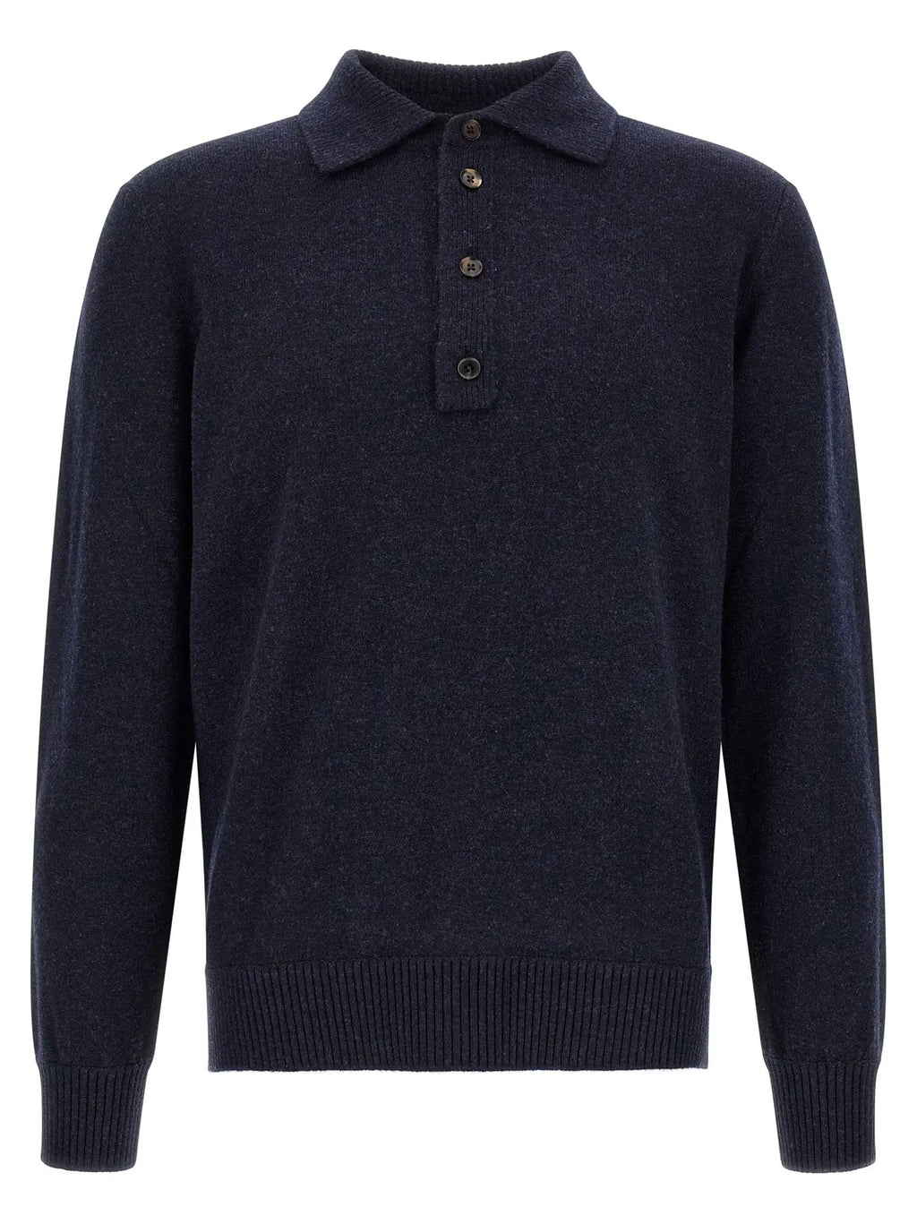 ZEGNA Blue Wool Polo Shirt