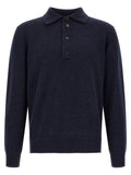 ZEGNA Blue Wool Polo Shirt