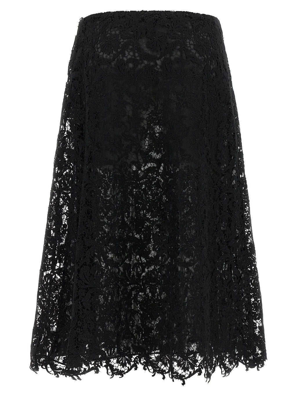 Fendi Black Cotton Midi Skirt