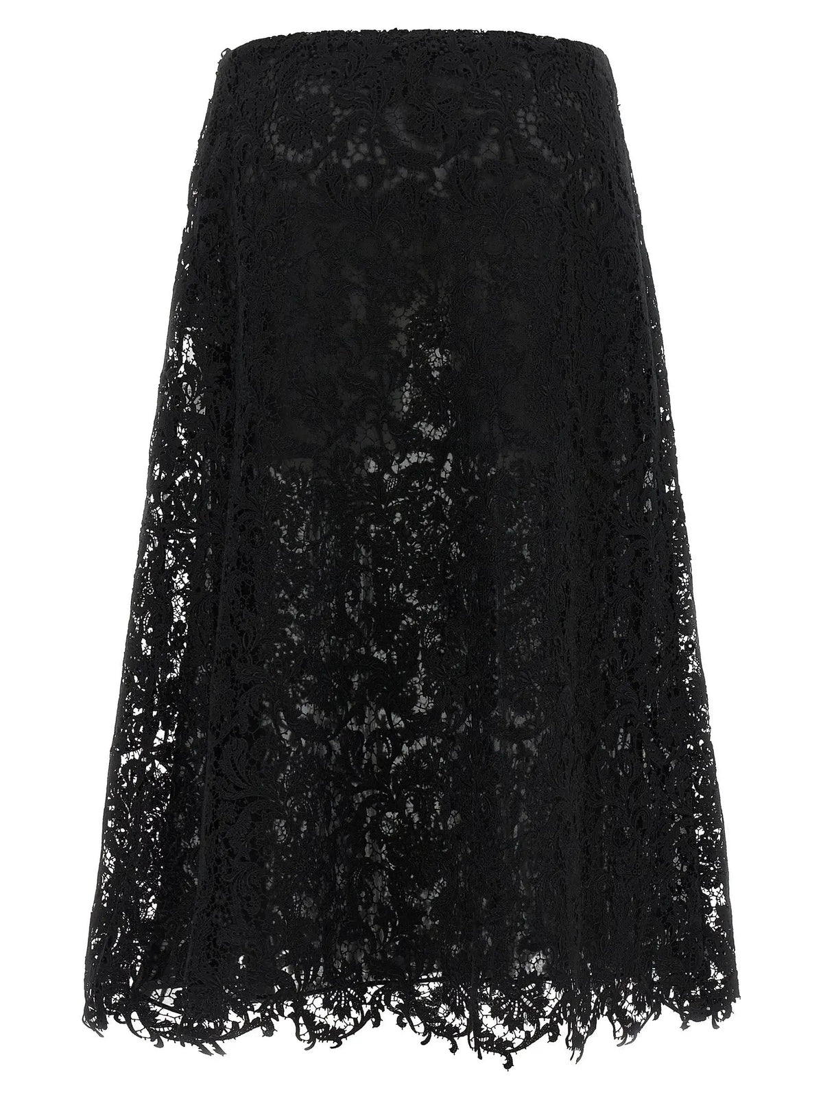 Fendi Black Cotton Midi Skirt